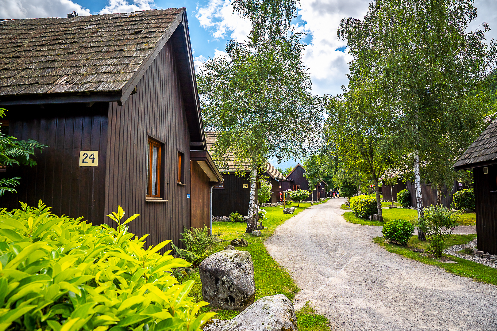 Interior view of the chalets of the Wormsa in Alsace