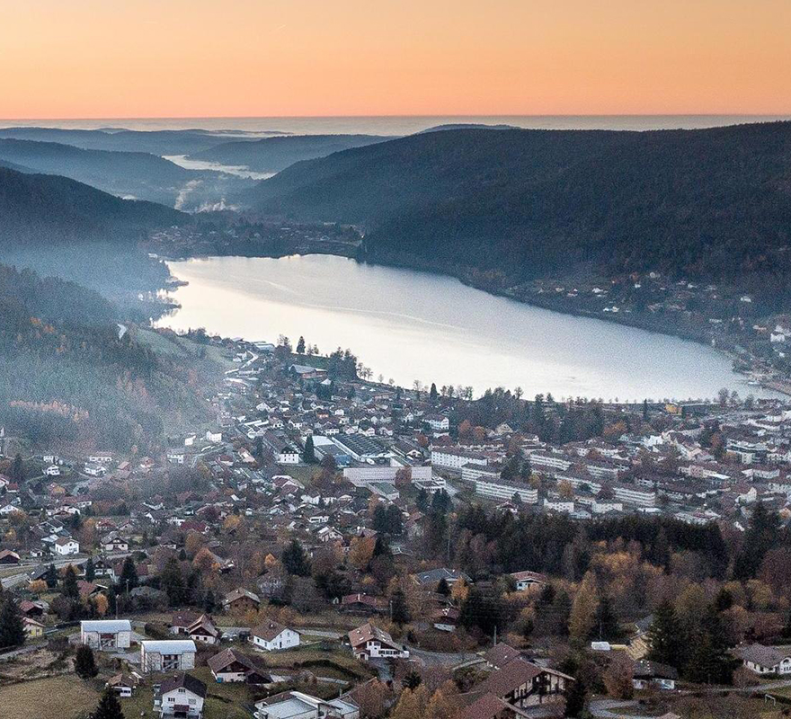 Gérardmer located in the Vosges mountains