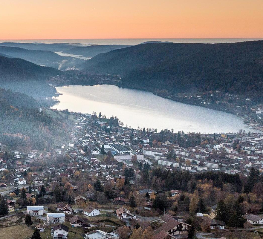 Gérardmer situé dans le massif des Vosges