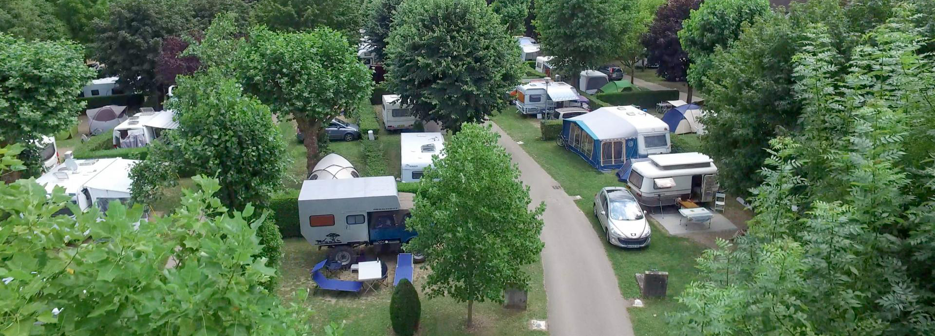 Blick auf den Campingplatz in Kaysersberg