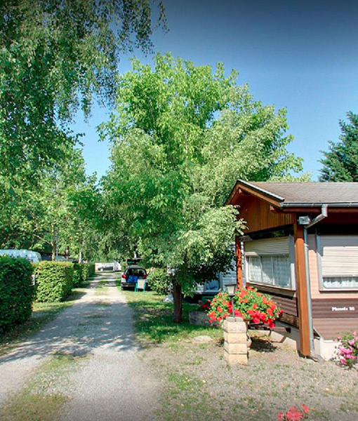 Mobil-home du camping la Chaumière à Heimsbrunn en Alsace