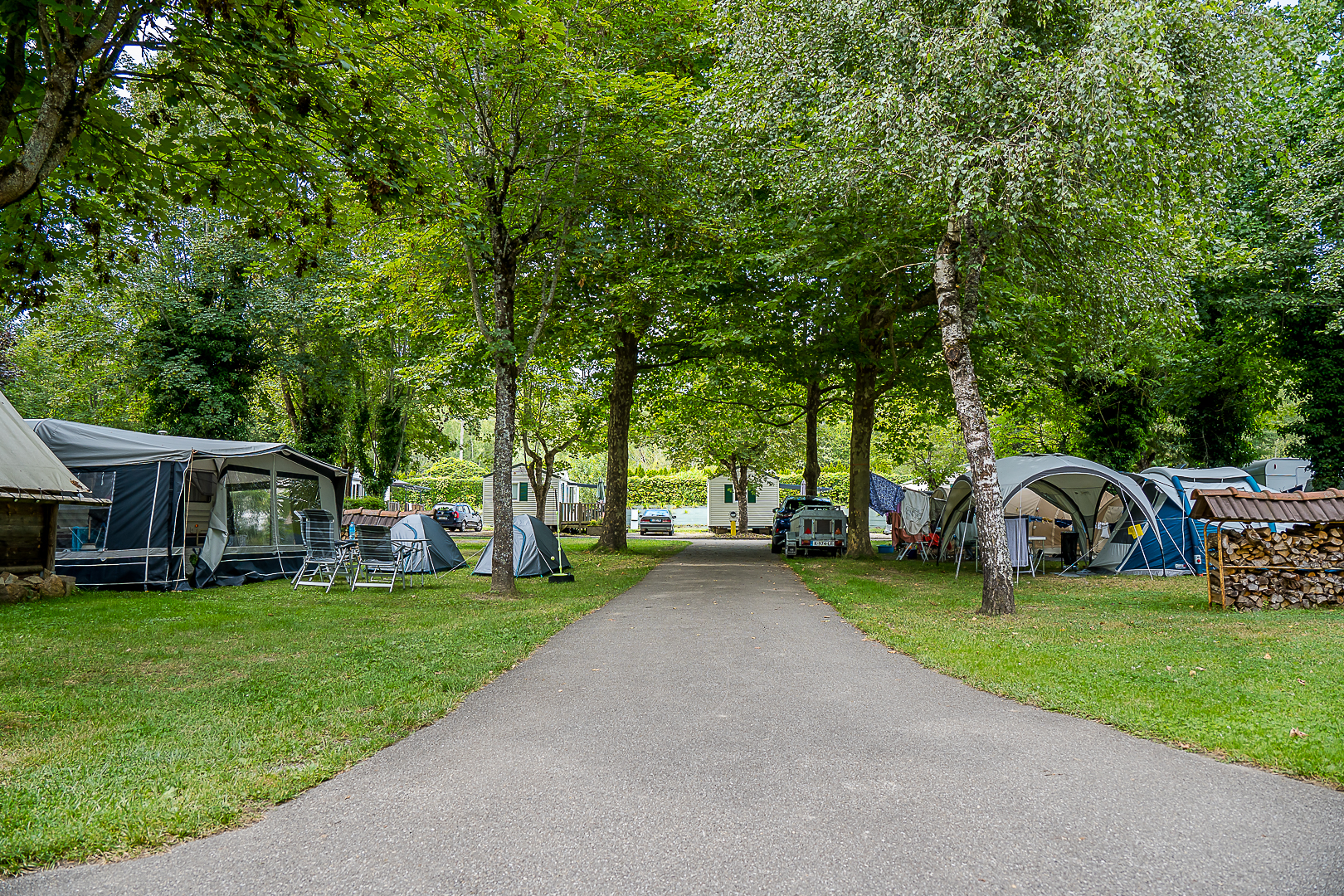 Emplacement pour tente du  camping en Alsace de la Doller