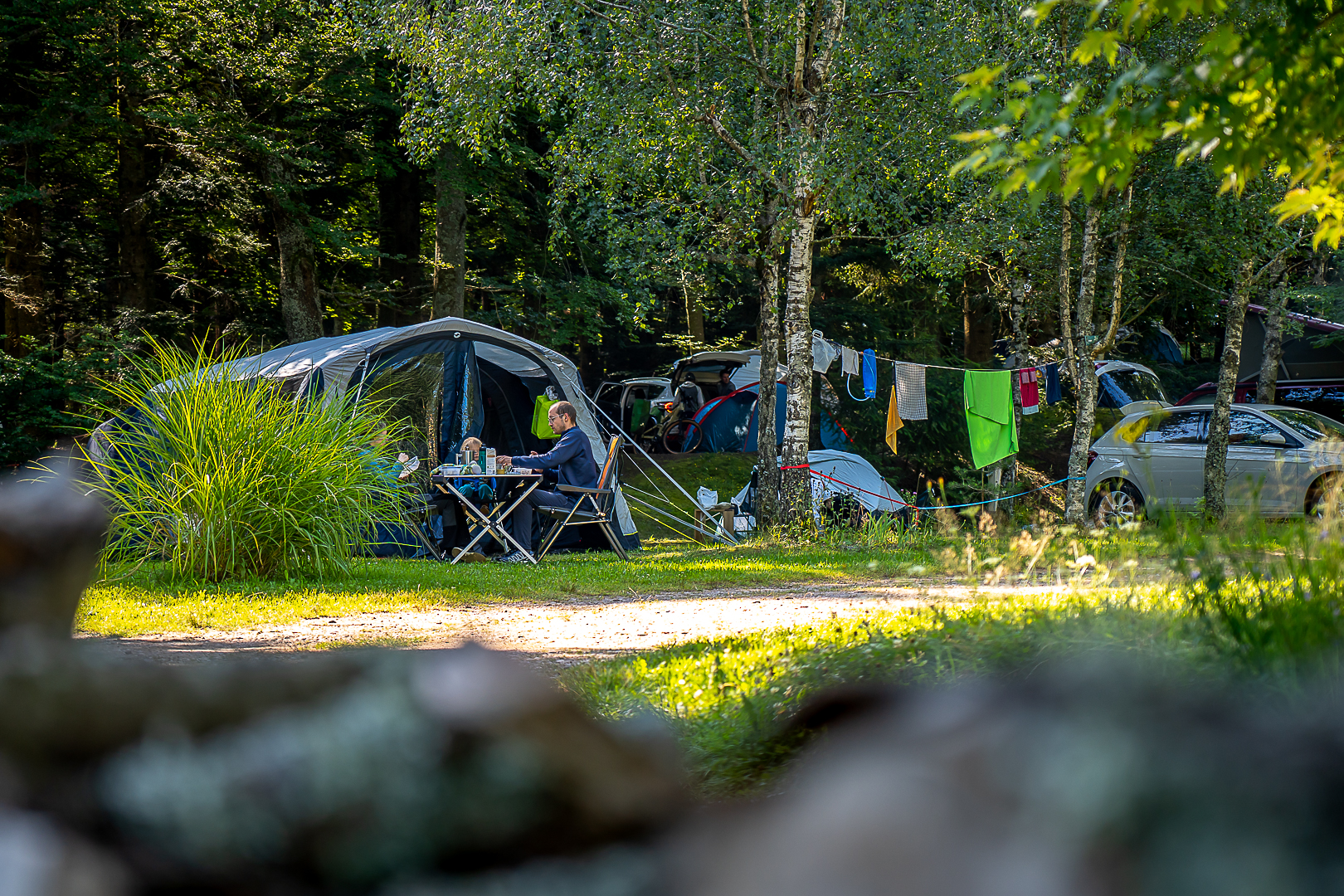 Die Umgebung vom Campingplatz Labaroche im Elsass