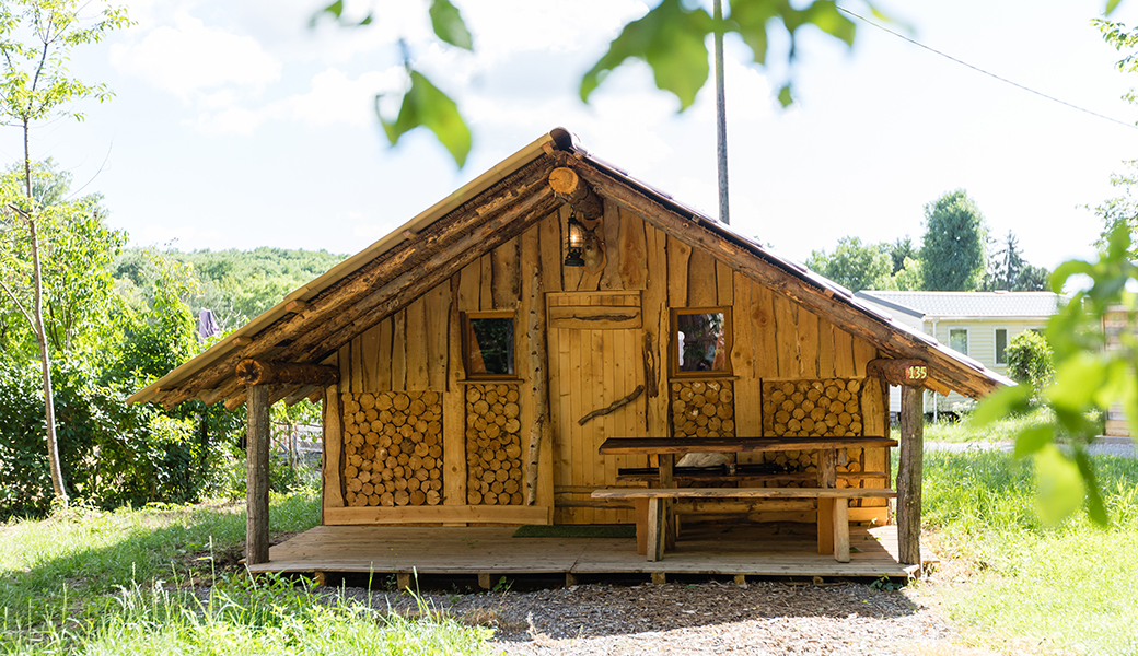 Location cabane au camping les Castors en Alsace