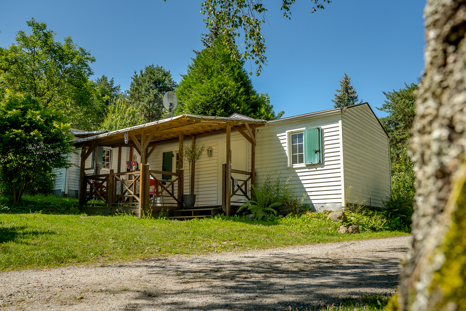 Luftaufnahme des u camping les reflets du Val d'Argent im Elsass