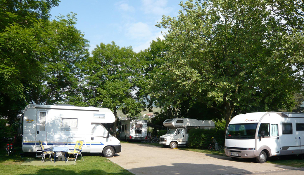 Camping Pierre de Coubertin's motorhome pitch in Alsace